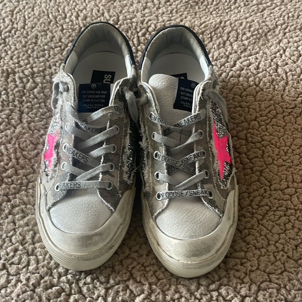 Golden Goose super star Camo with pink star